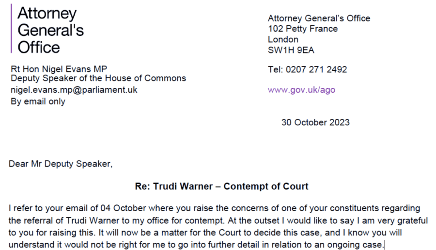 Image of Attorney General's reply