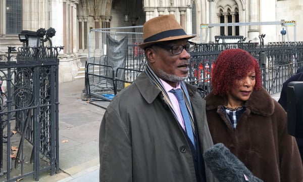Photo of Winston Trew - one of the Oval Four, an adviser to the Appeal project, who was wrongfully convicted after a majority verdict - speaking outside court. Photo credit Sam Tobin/PA